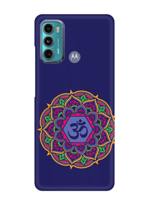 Om Mandala Art Blue Snap Case for Motorola Moto G60 Zapvi