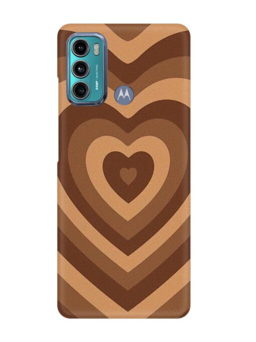 Brown Heart Snap Case for Motorola Moto G60 Zapvi