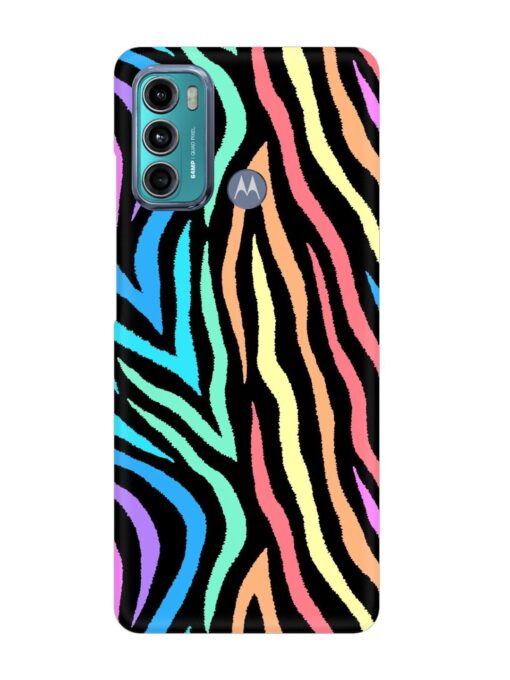 Colorful Abstract Zebra Snap Case for Motorola Moto G60 Zapvi