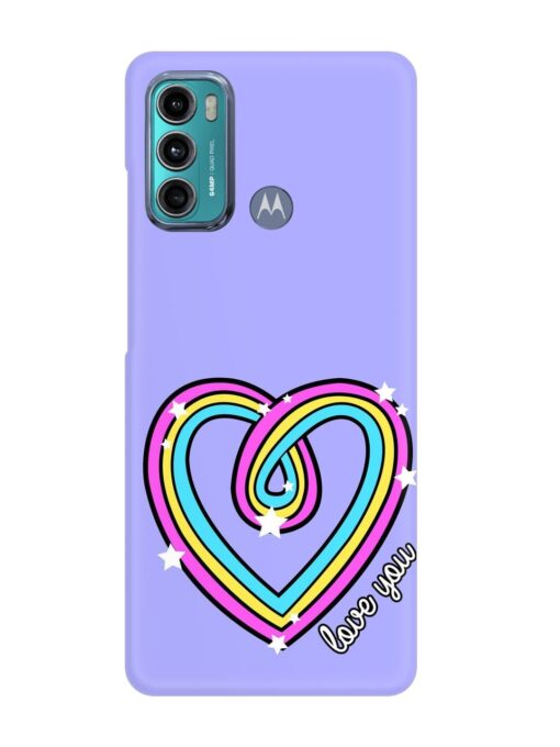 Colorful Rainbow Heart Snap Case for Motorola Moto G60 Zapvi