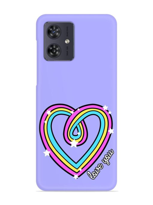 Colorful Rainbow Heart Snap Case for Motorola Moto G64 (5G) Zapvi