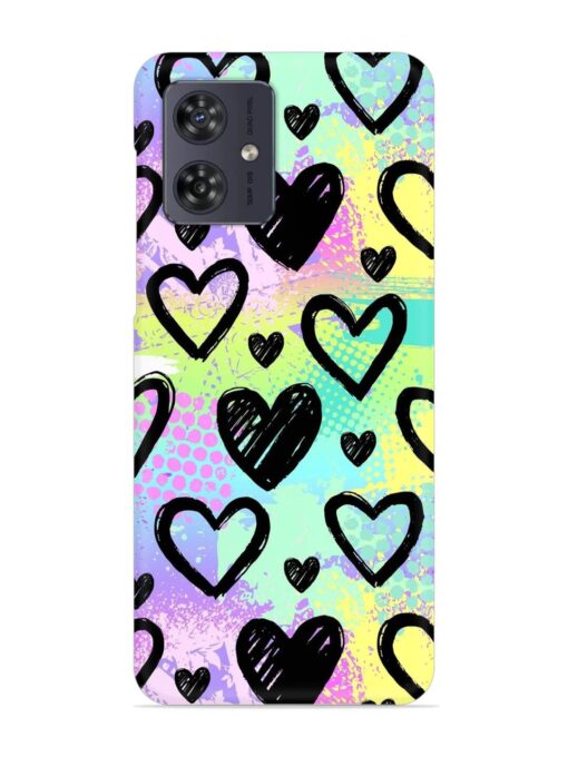 Bright Pattern Hearts Snap Case for Motorola Moto G64 (5G) Zapvi