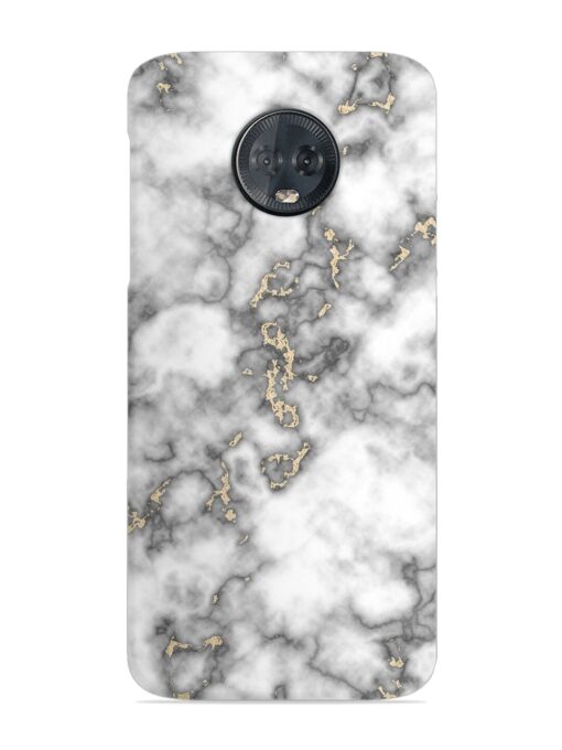 Gray And Gold Marble Snap Case for Motorola Moto G6 Plus Zapvi