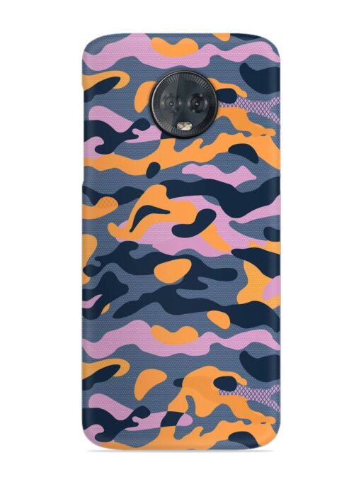 Camouflage Army Military English Orange Art Snap Case for Motorola Moto G6 Plus Zapvi