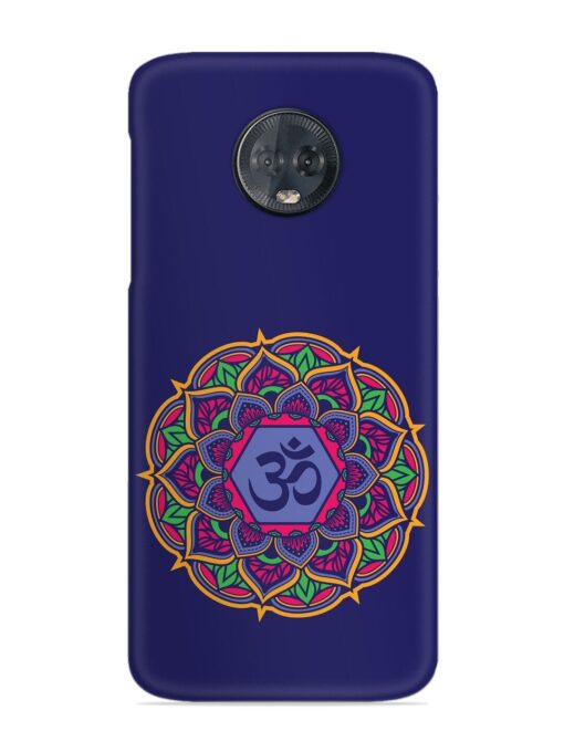 Om Mandala Art Blue Snap Case for Motorola Moto G6 Plus Zapvi