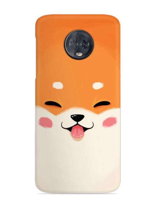 Cute Dog Face Vector Snap Case for Motorola Moto G6 Plus Zapvi