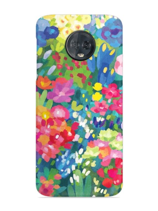 Watercolor Flower Art Snap Case for Motorola Moto G6 Plus Zapvi