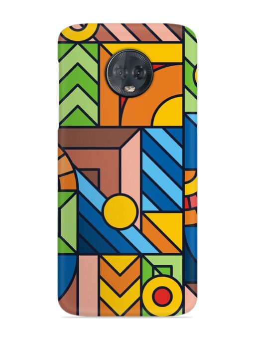 Colorful Geometric Snap Case for Motorola Moto G6 Plus Zapvi