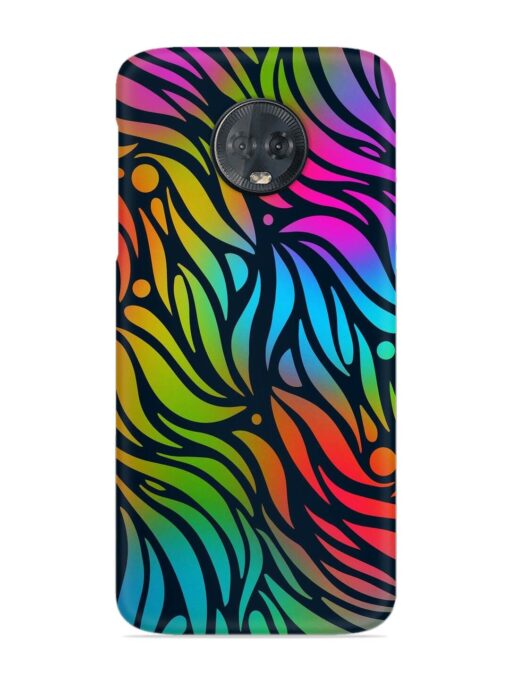 Abstract Leaf Design Snap Case for Motorola Moto G6 Plus Zapvi