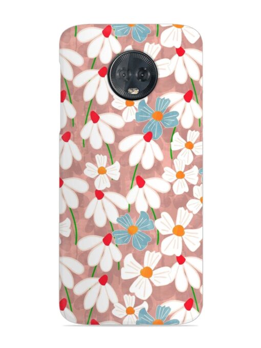 Abstract Petal Flowers Snap Case for Motorola Moto G6 Plus Zapvi