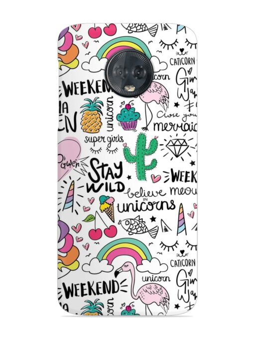 Unicorn Ice Cream Snap Case for Motorola Moto G6 Plus Zapvi