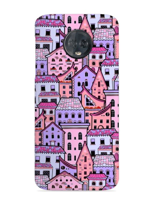 Seamless Pattern Houses Snap Case for Motorola Moto G6 Plus Zapvi