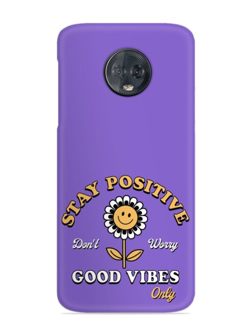 Retro Positive Flower Snap Case for Motorola Moto G6 Plus Zapvi