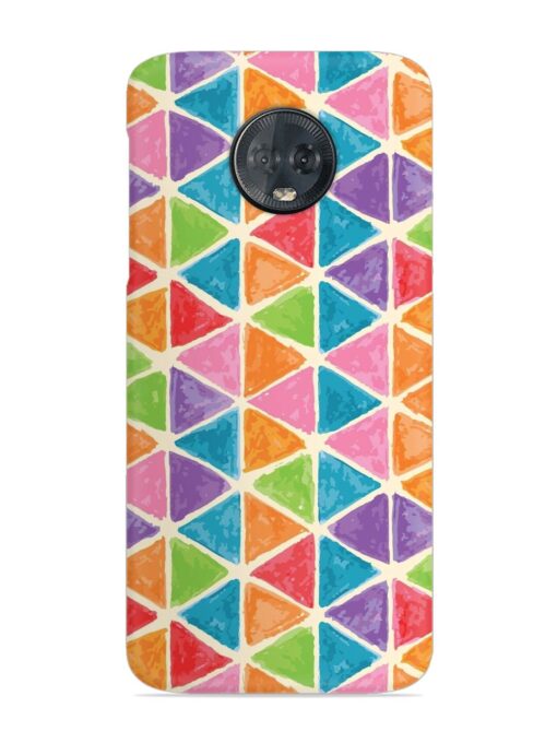 Seamless Colorful Isometric Snap Case for Motorola Moto G6 Plus Zapvi