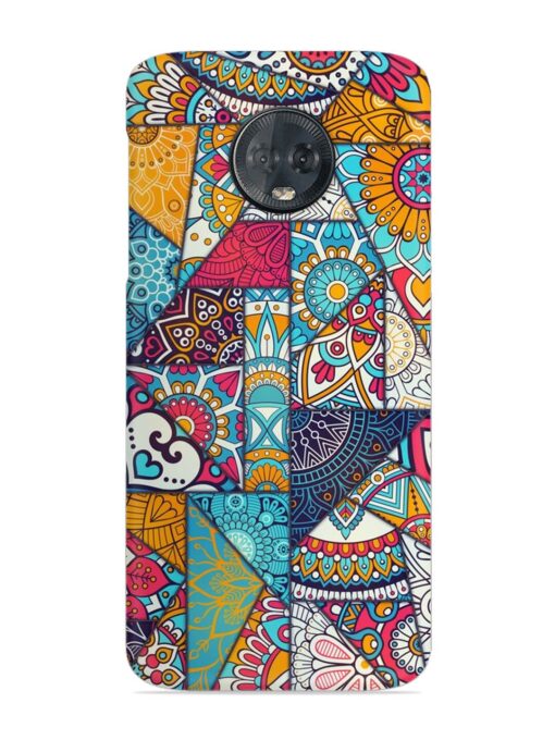 Patchwork Pattern Vintage Snap Case for Motorola Moto G6 Plus Zapvi