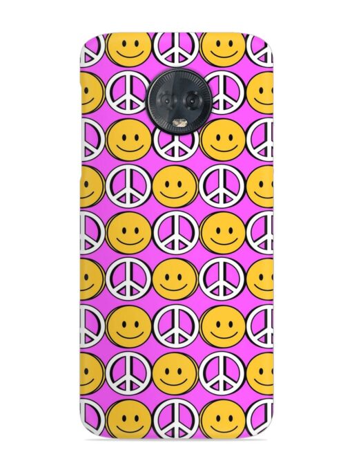 Smiley Face Peace Snap Case for Motorola Moto G6 Plus Zapvi