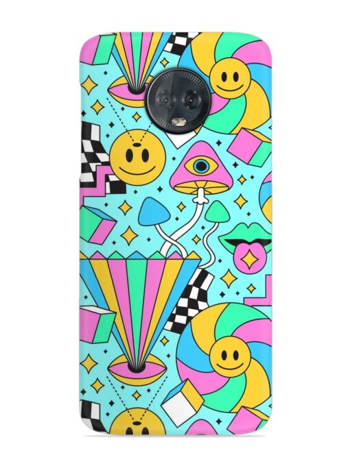 Trippy Rainbow 60S Snap Case for Motorola Moto G6 Plus Zapvi