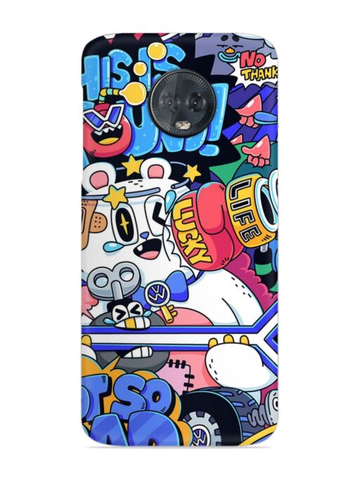 Universal Doodle Snap Case for Motorola Moto G6 Plus Zapvi