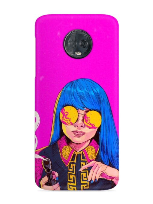 Aesthetic Anime Girl Snap Case for Motorola Moto G6 Plus Zapvi