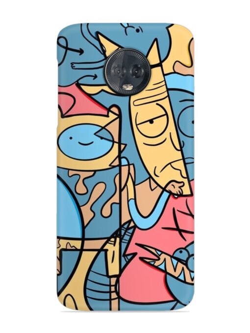 Silly Face Doodle Snap Case for Motorola Moto G6 Plus Zapvi