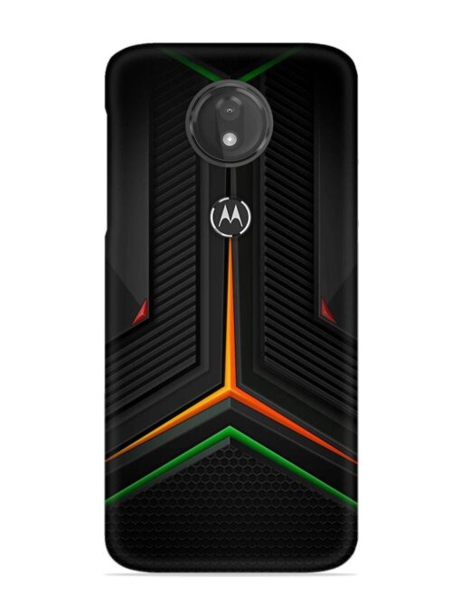 Orange Triangle Light Snap Case for Motorola Moto G7 Power Zapvi