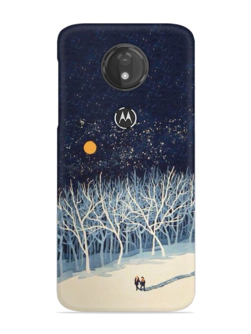 Full Moon Snowshoe Tour Snap Case for Motorola Moto G7 Power Zapvi