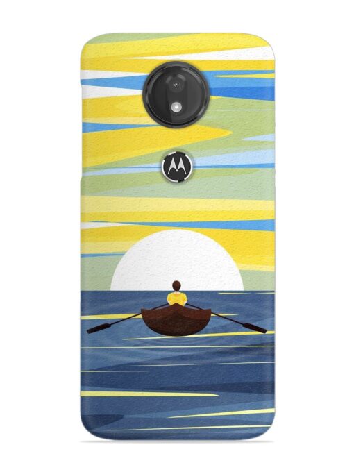 Rowing Person Ferry Paddle Snap Case for Motorola Moto G7 Power Zapvi