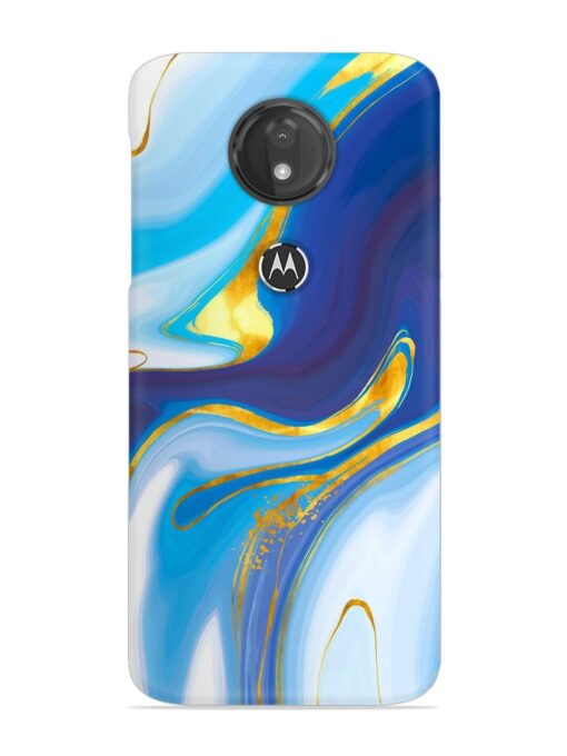 Watercolor Background With Golden Foil Snap Case for Motorola Moto G7 Power Zapvi