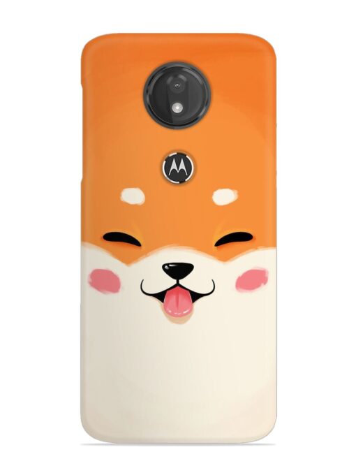 Cute Dog Face Vector Snap Case for Motorola Moto G7 Power Zapvi