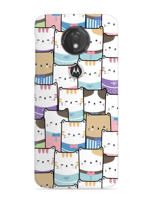 Cute Adorable Cat Snap Case for Motorola Moto G7 Power Zapvi