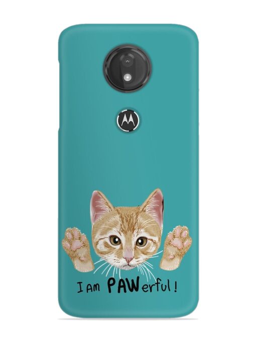 Typography Slogan Cat Snap Case for Motorola Moto G7 Power Zapvi