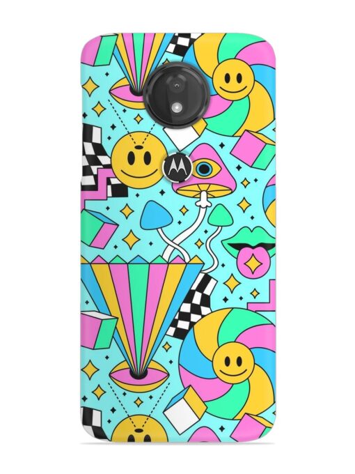 Trippy Rainbow 60S Snap Case for Motorola Moto G7 Power Zapvi