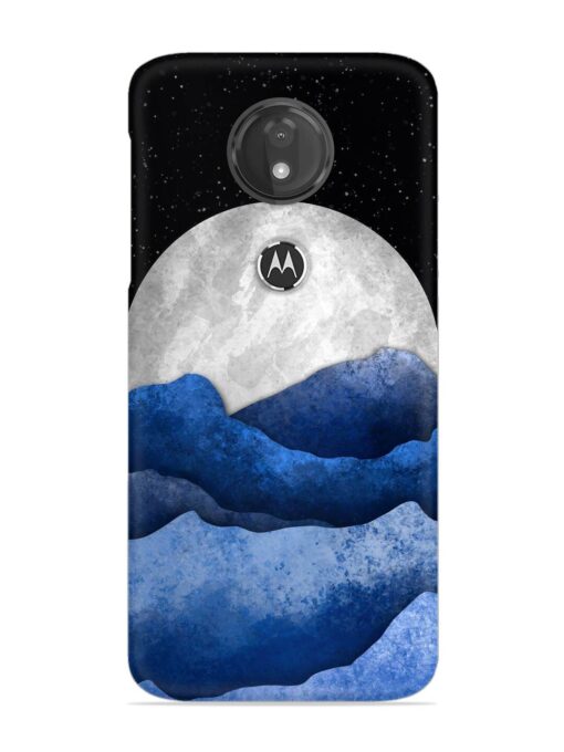 Full Moon Mountain Vector Snap Case for Motorola Moto G7 Power Zapvi