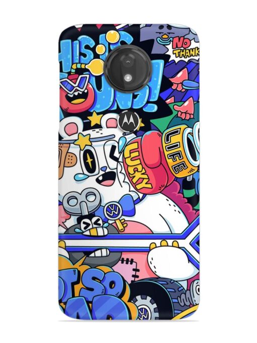 Universal Doodle Snap Case for Motorola Moto G7 Power Zapvi