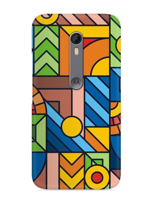 Colorful Geometric Snap Case for Motorola Moto X Style Zapvi