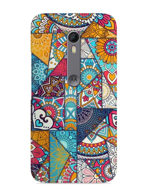 Patchwork Pattern Vintage Snap Case for Motorola Moto X Style Zapvi