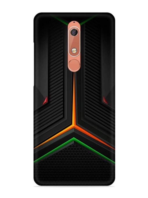 Orange Triangle Light Snap Case for Nokia 5.1 Zapvi