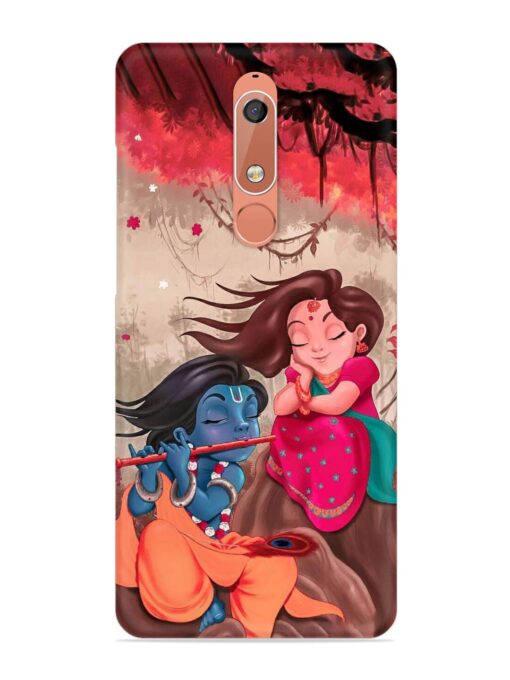 Radhe Krishna Water Art Snap Case for Nokia 5.1 Zapvi