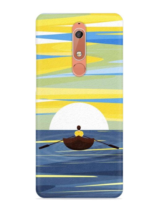 Rowing Person Ferry Paddle Snap Case for Nokia 5.1 Zapvi