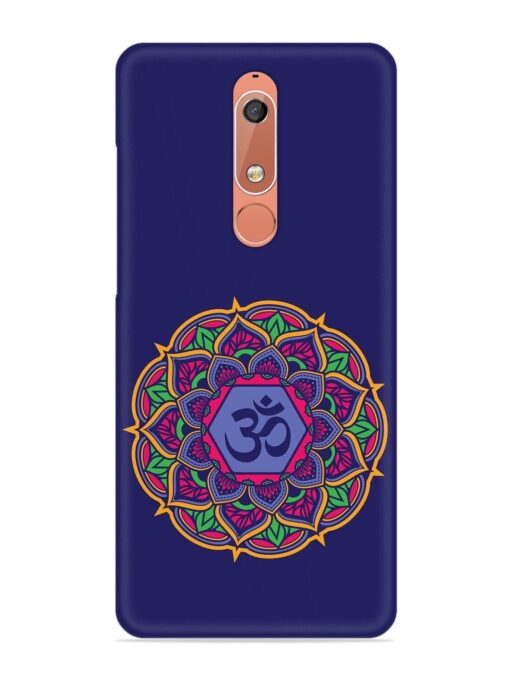 Om Mandala Art Blue Snap Case for Nokia 5.1 Zapvi