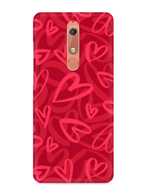 Seamless Romantic Pattern Snap Case for Nokia 5.1 Zapvi