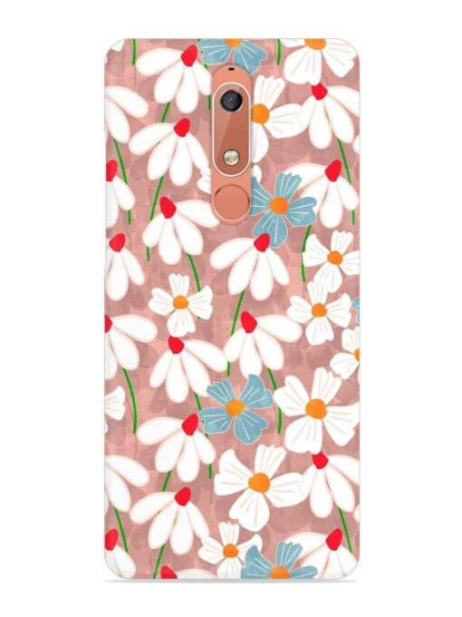 Abstract Petal Flowers Snap Case for Nokia 5.1 Zapvi