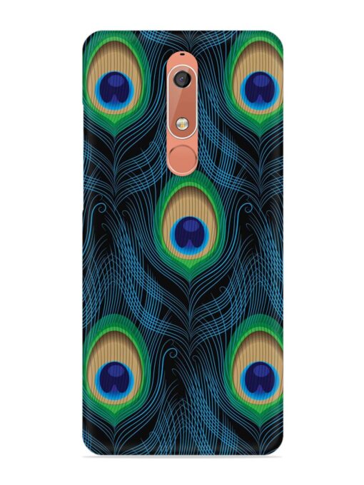 Seamless Pattern Peacock Snap Case for Nokia 5.1 Zapvi