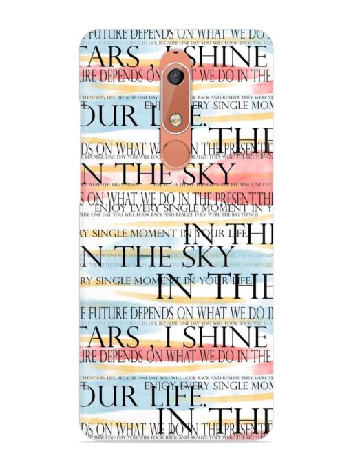 Seamless Slogans Pattern Snap Case for Nokia 5.1 Zapvi