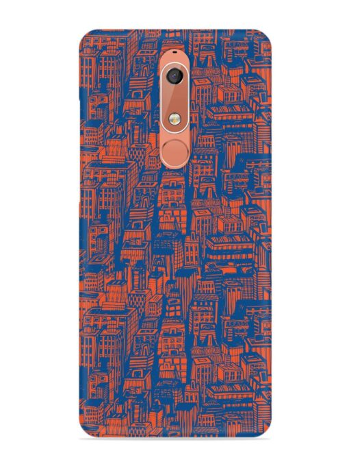 Hand Drawn Seamless Snap Case for Nokia 5.1 Zapvi