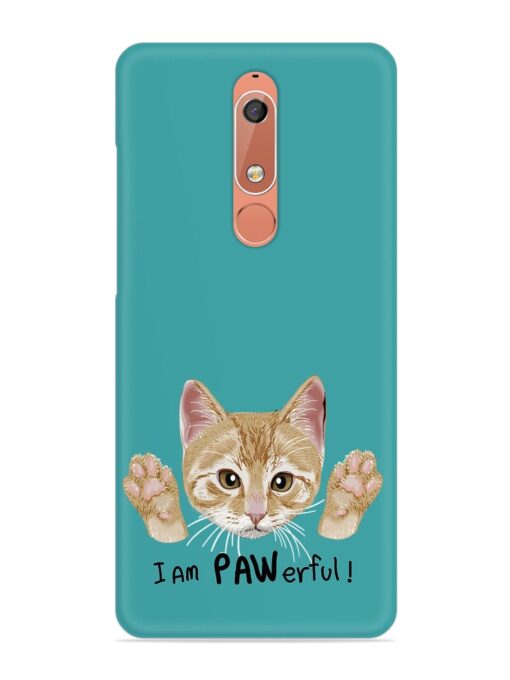 Typography Slogan Cat Snap Case for Nokia 5.1 Zapvi