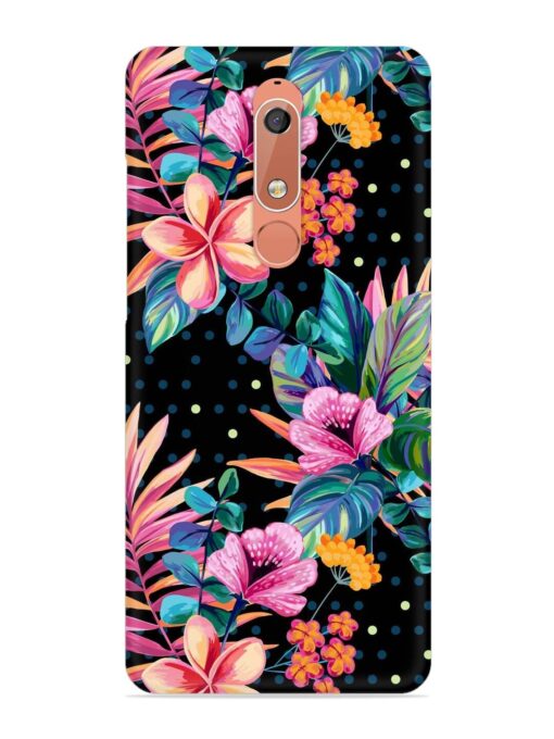 Seamless Floral Pattern Snap Case for Nokia 5.1 Zapvi