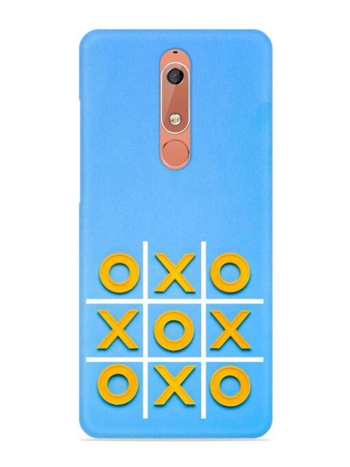 Yellow Plastic Crosses Snap Case for Nokia 5.1 Zapvi