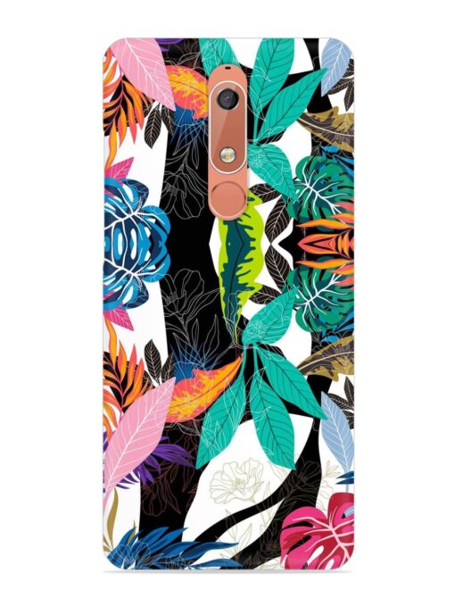 Floral Pattern Bright Snap Case for Nokia 5.1 Zapvi