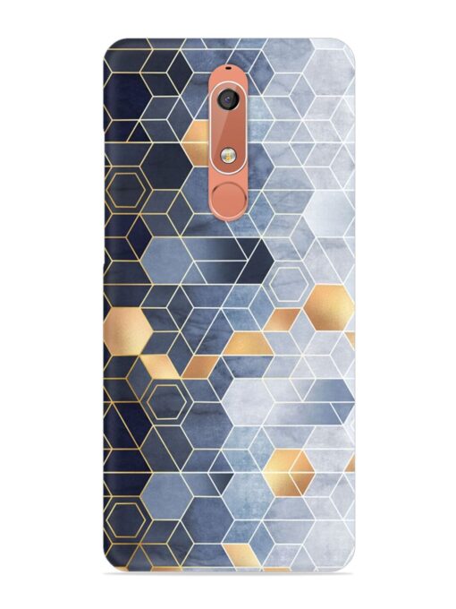 Geometric Abstraction Hexagons Snap Case for Nokia 5.1 Zapvi